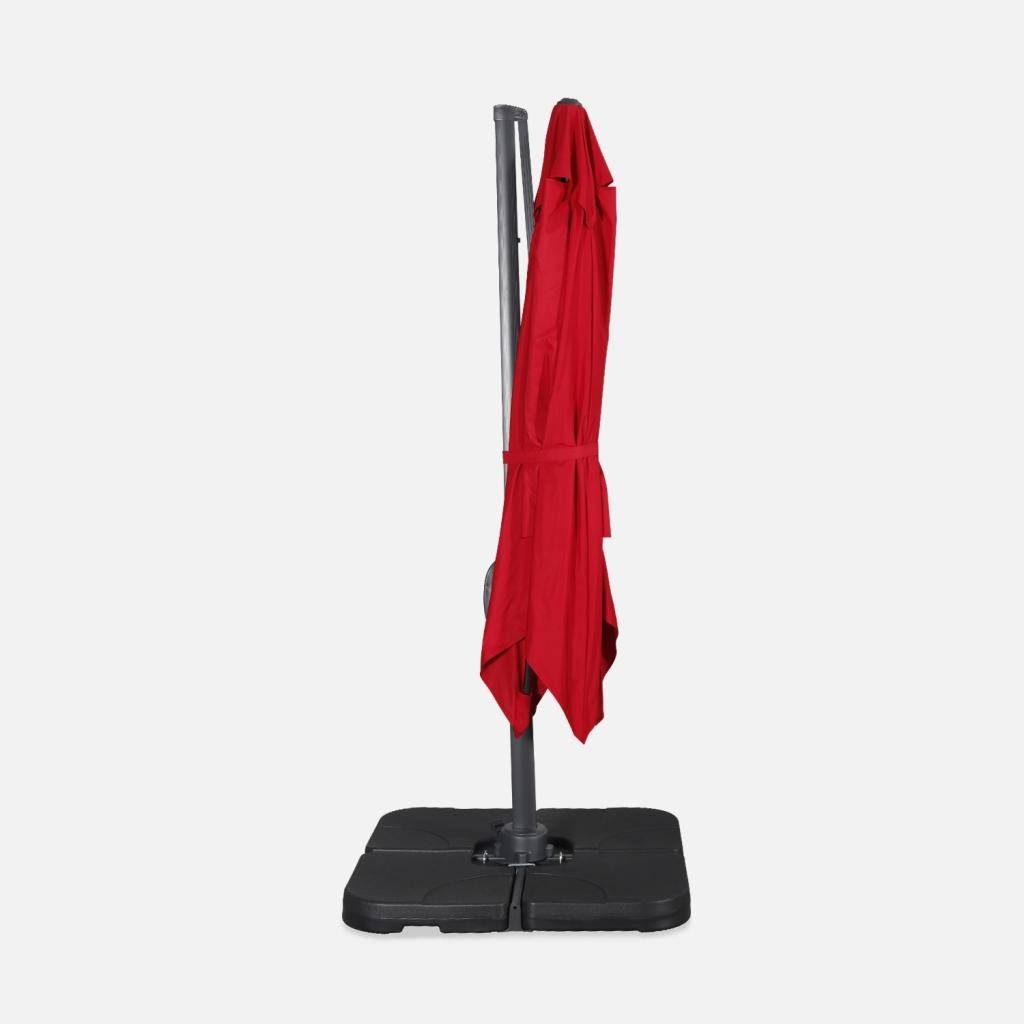 3x3m square cantilever parasol, Falgos, Red,sweeek,Photo12