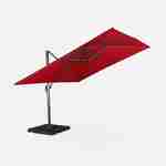 Offset vierkante parasol 3x3m top of the range - Falgos - Rood - Offset parasol die gekanteld, neergeklapt en 360° gedraaid kan worden Photo5