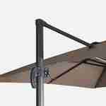 3x4m rectangular cantilever parasol, Wimereux, Beige-brown Photo7 3x4m rectangular cantilever parasol, Wimereux, Beige-brown Photo7