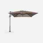 3x4m rectangular cantilever parasol, Wimereux, Beige-brown Photo4 3x4m rectangular cantilever parasol, Wimereux, Beige-brown Photo4