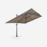 3x4m rectangular cantilever parasol, Wimereux, Beige-brown Photo5 3x4m rectangular cantilever parasol, Wimereux, Beige-brown Photo5