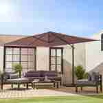 3x4m rectangular cantilever parasol, Wimereux, Beige-brown Photo1 3x4m rectangular cantilever parasol, Wimereux, Beige-brown Photo1