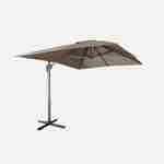 3x4m rectangular cantilever parasol, Wimereux, Beige-brown Photo3 3x4m rectangular cantilever parasol, Wimereux, Beige-brown Photo3