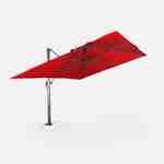 Parasol déporté rectangulaire 3x4m - Wimereux - rouge- Parasol excentré inclinable dans 6 positions, rotatif à 360°. Photo5 Parasol déporté rectangulaire 3x4m - Wimereux - rouge- Parasol excentré inclinable dans 6 positions, rotatif à 360°. Photo5