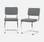 Conjunto de 2 cadeiras cantilever em tecido bouclette cinzento  | sweeek