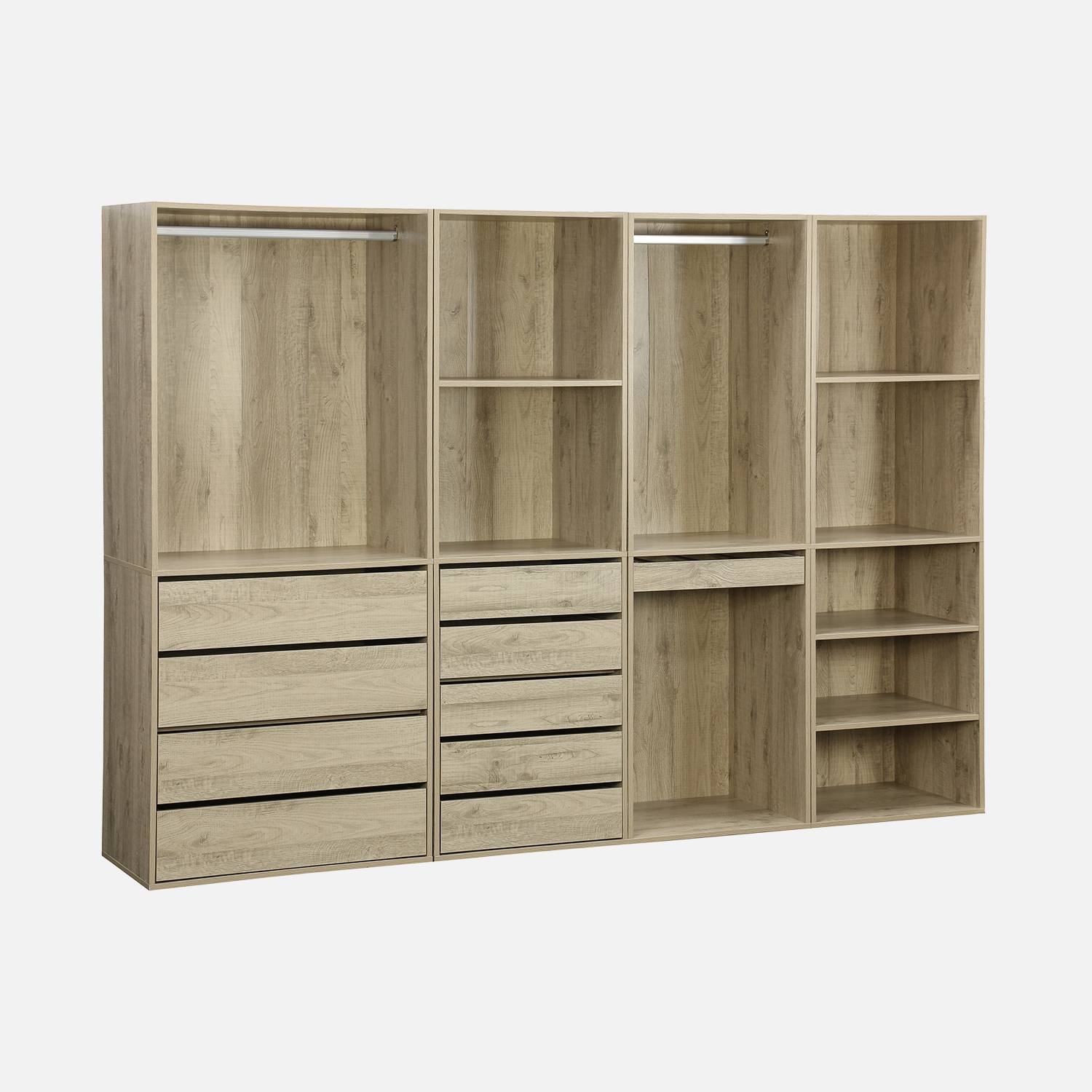 Kit dressing modulable avec 4 éléments, naturel