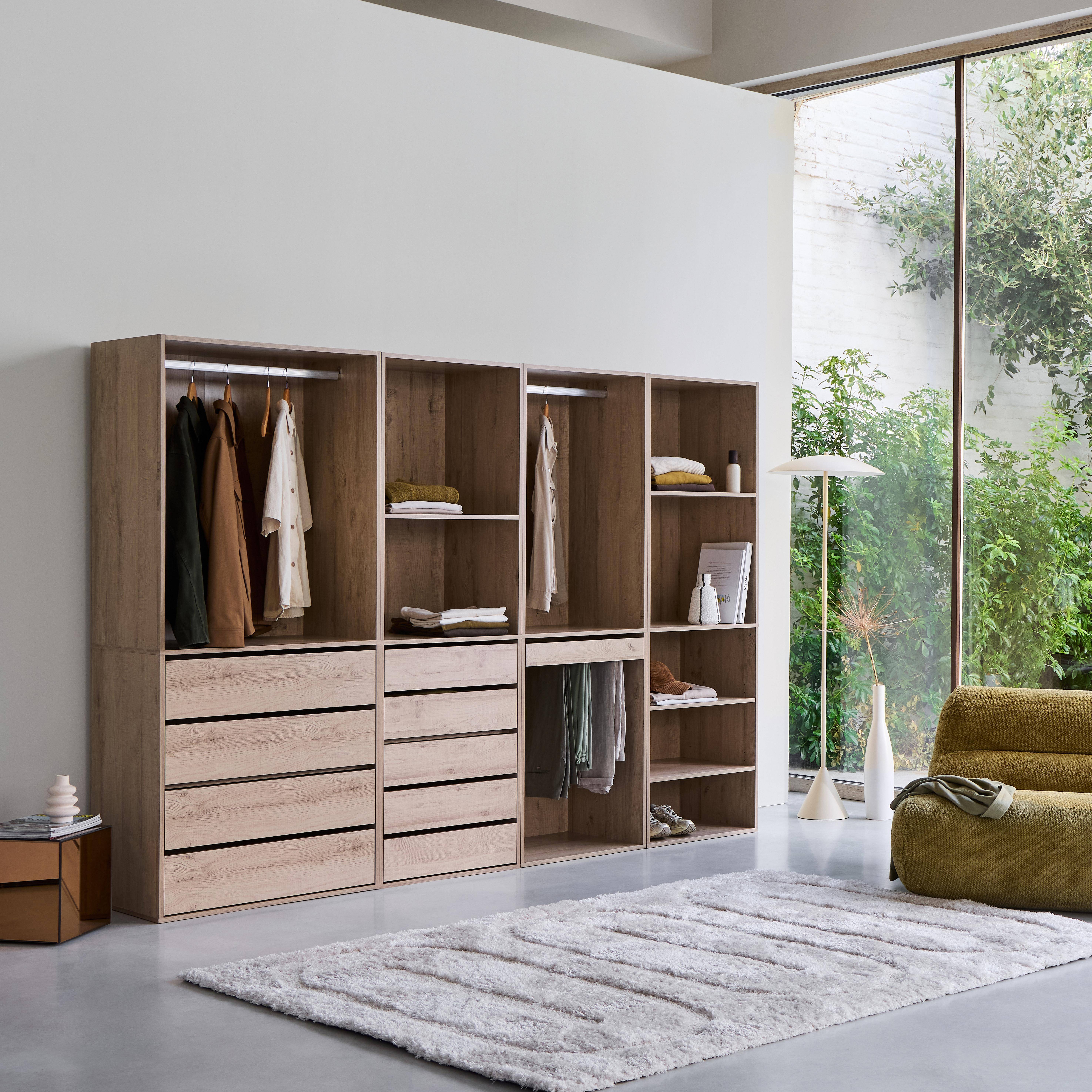 Armario modular con 4 elementos Natural - 260x45x180 cm,sweeek,Photo2
