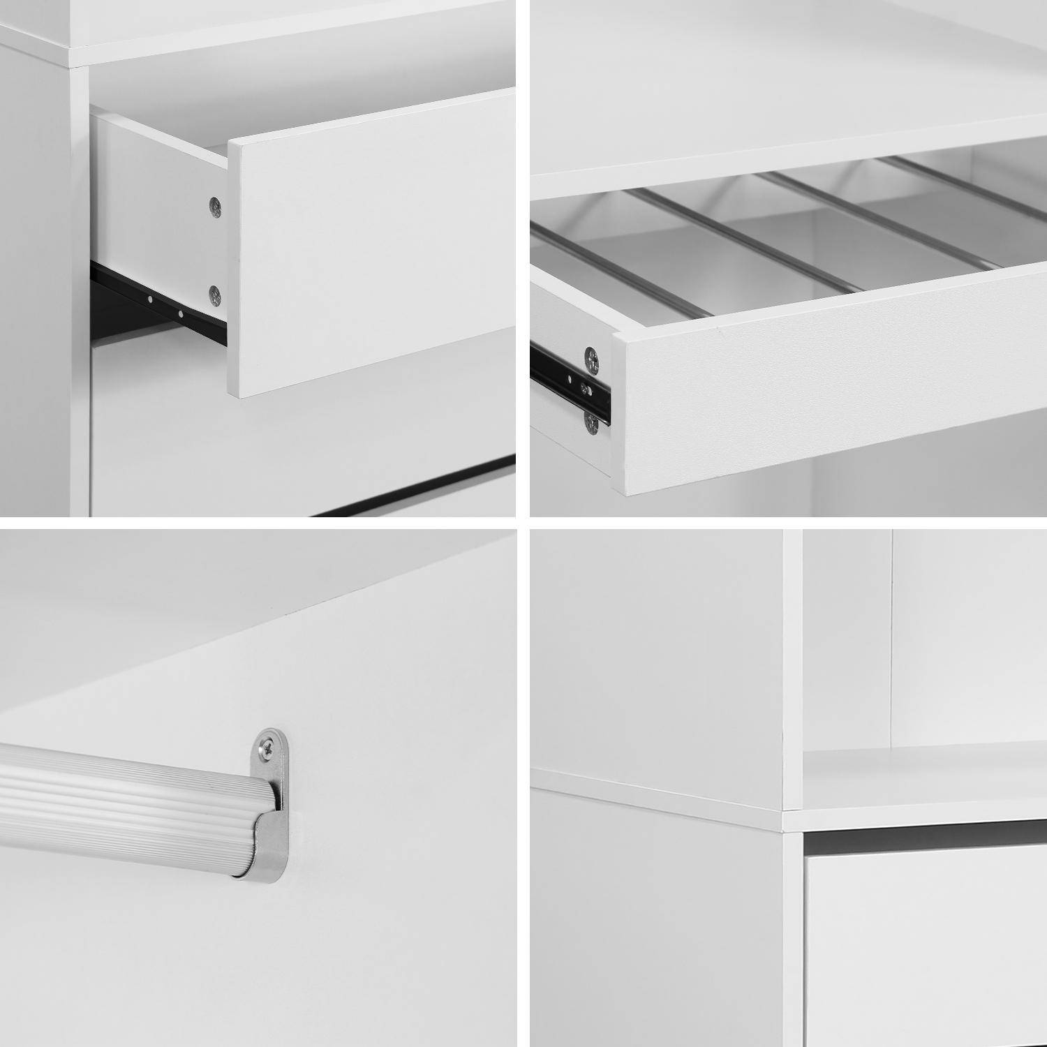 Modular wardrobe set with 4 units, white, laminate panels,sweeek,Photo7