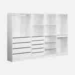 Modular wardrobe set with 4 units, white, laminate panels Photo4