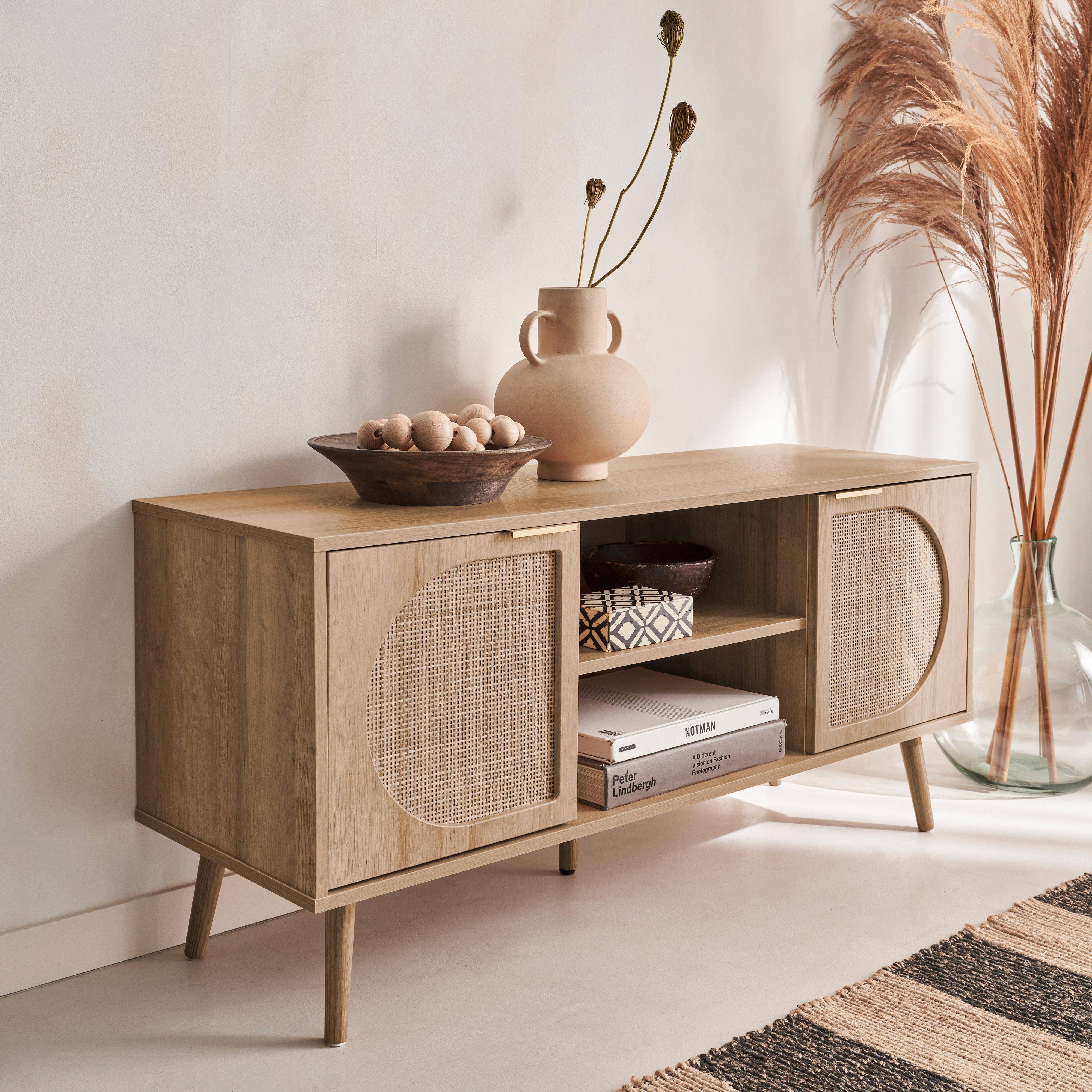 Rattan media console sales