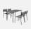 Table de jardin + 4 chaises acier  | sweeek