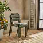 Tuintafel en 4 savannekleurige stoelen in staal, Amelia, 120x70xH72.5cm (12.2kg) Photo3