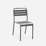 Table de jardin en métal savane Amélia + 6 chaises, traitement antirouille, lattes et bords arrondis  Photo7