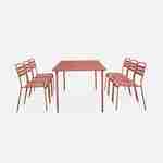 Table de jardin en métal terracotta Amélia + 6 chaises Photo5