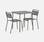 Table de jardin métal savane avec 2 chaises  | sweeek