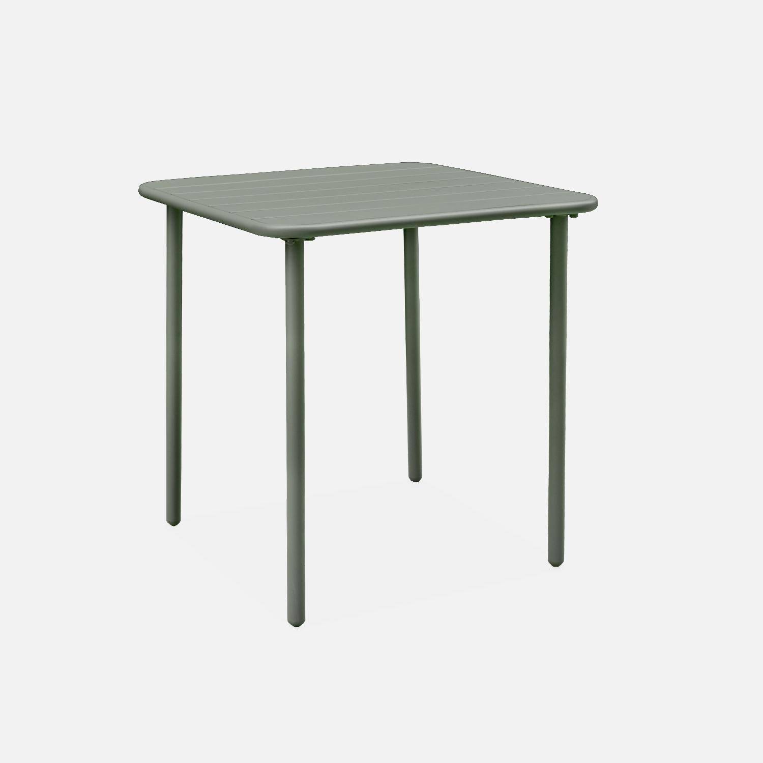 Metall-Gartentisch mit 2 Stühlen, 2 Personen, Amelia Savanne 70 x 70 cm Photo6