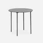 Metall-Gartentisch mit 2 Stühlen, Gartentisch für 2 Personen, Amelia Savanne Ø 75 x H72,5cm Photo5