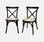 Lot de 2 chaises de bistrot en bois noir  | sweeek
