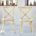 Cadeira de bistrô vintage madeira, set de 2, Belleville, Natural, 48.5x53.5x88.5 cm Photo2 Cadeira de bistrô vintage madeira, set de 2, Belleville, Natural, 48.5x53.5x88.5 cm Photo2