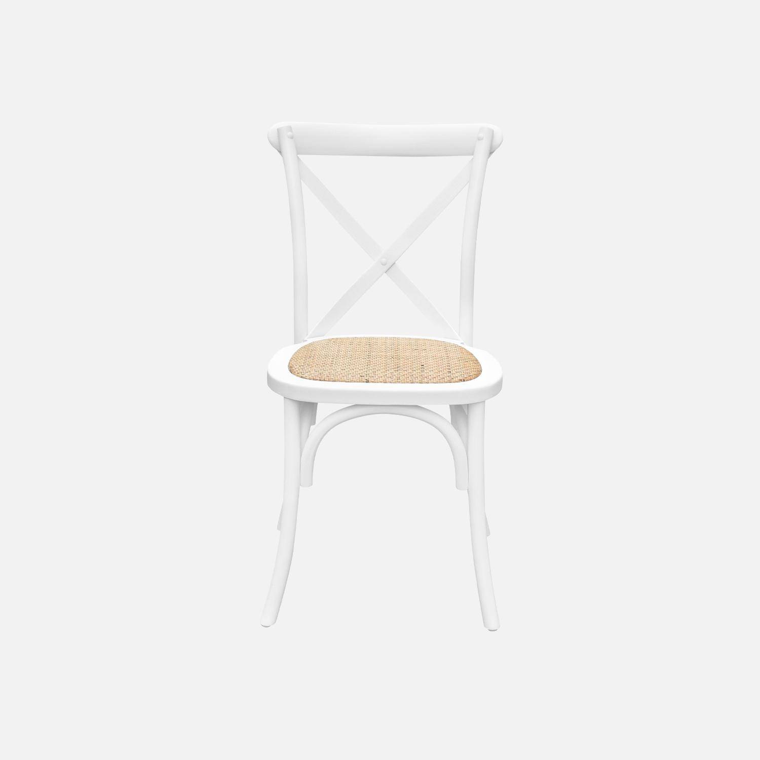 Silla de bistró vintage de madera, set de 2, Belleville, Blanco, 48.5x53.5x88.5 cm Photo4 Silla de bistró vintage de madera, set de 2, Belleville, Blanco, 48.5x53.5x88.5 cm Photo4