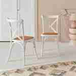 Silla de bistró vintage de madera, set de 2, Belleville, Blanco, 48.5x53.5x88.5 cm Photo2 Silla de bistró vintage de madera, set de 2, Belleville, Blanco, 48.5x53.5x88.5 cm Photo2