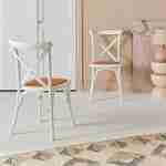 Silla de bistró vintage de madera, set de 2, Belleville, Blanco, 48.5x53.5x88.5 cm Photo1 Silla de bistró vintage de madera, set de 2, Belleville, Blanco, 48.5x53.5x88.5 cm Photo1