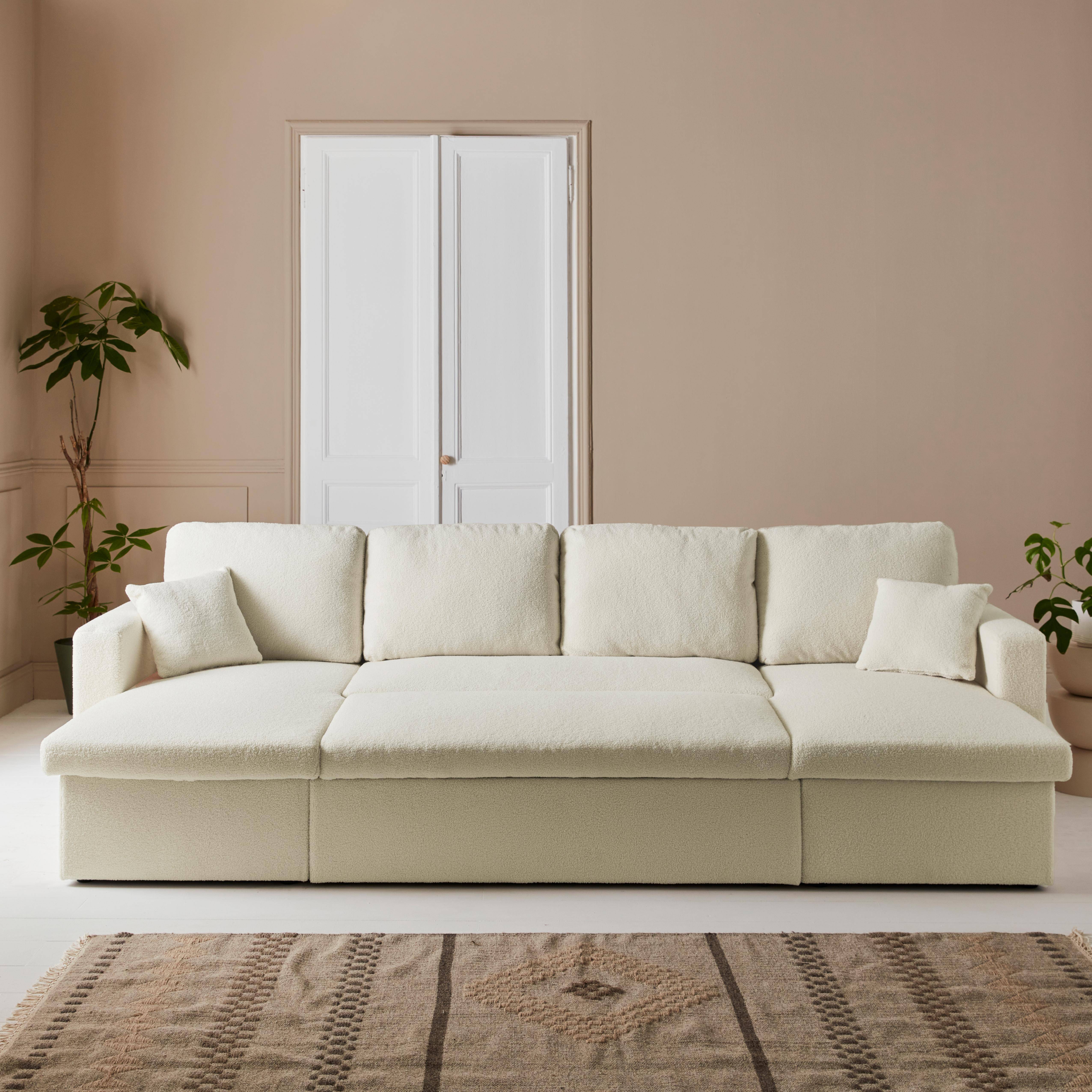 4-Sitzer Doppel-Escksofa mit Schlaffunktion