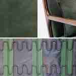 Sessel mit khakifarbenem Samtbezug, Beine aus Hevea-Holz, hell nussbaumfarben, 1-sitzig gerade fest, skandinavische Zirkelbeine Photo5