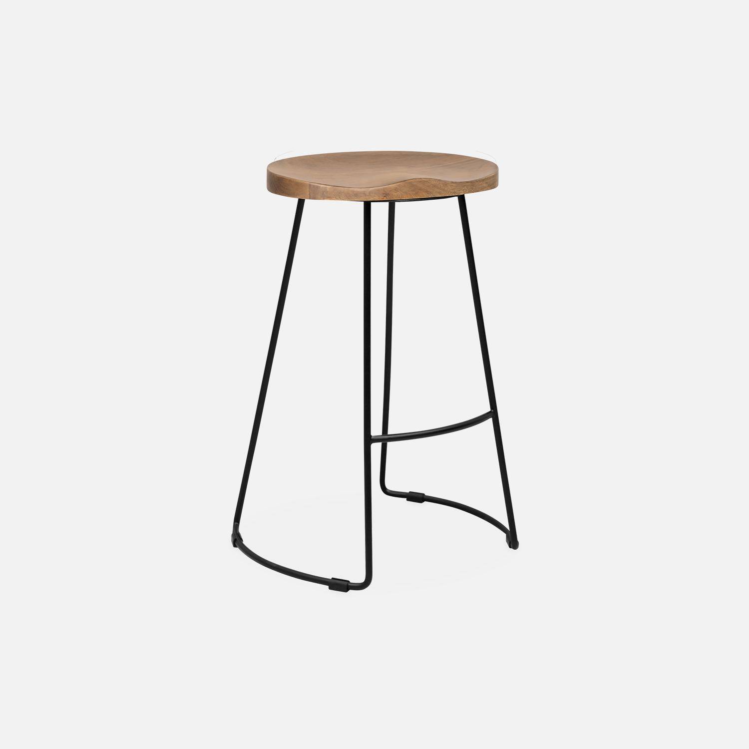 Lot De 2 Tabourets De Bar INDUS02 – Hauteur 65 Cm – Neufs