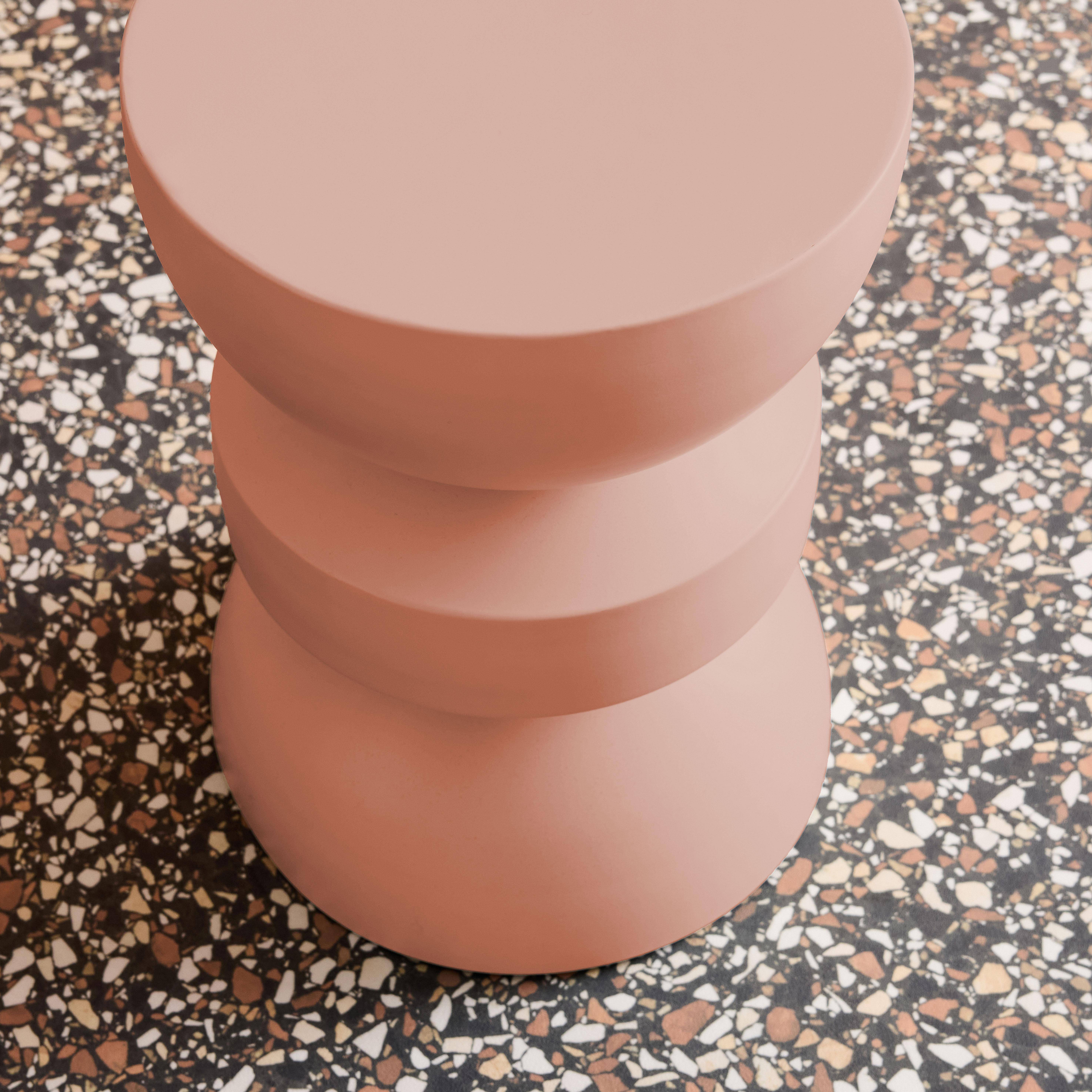 Table d'appoint, bout de canapé, table de chevet en métal, rose, Assa, Ø32 x H 43,5cm Photo5