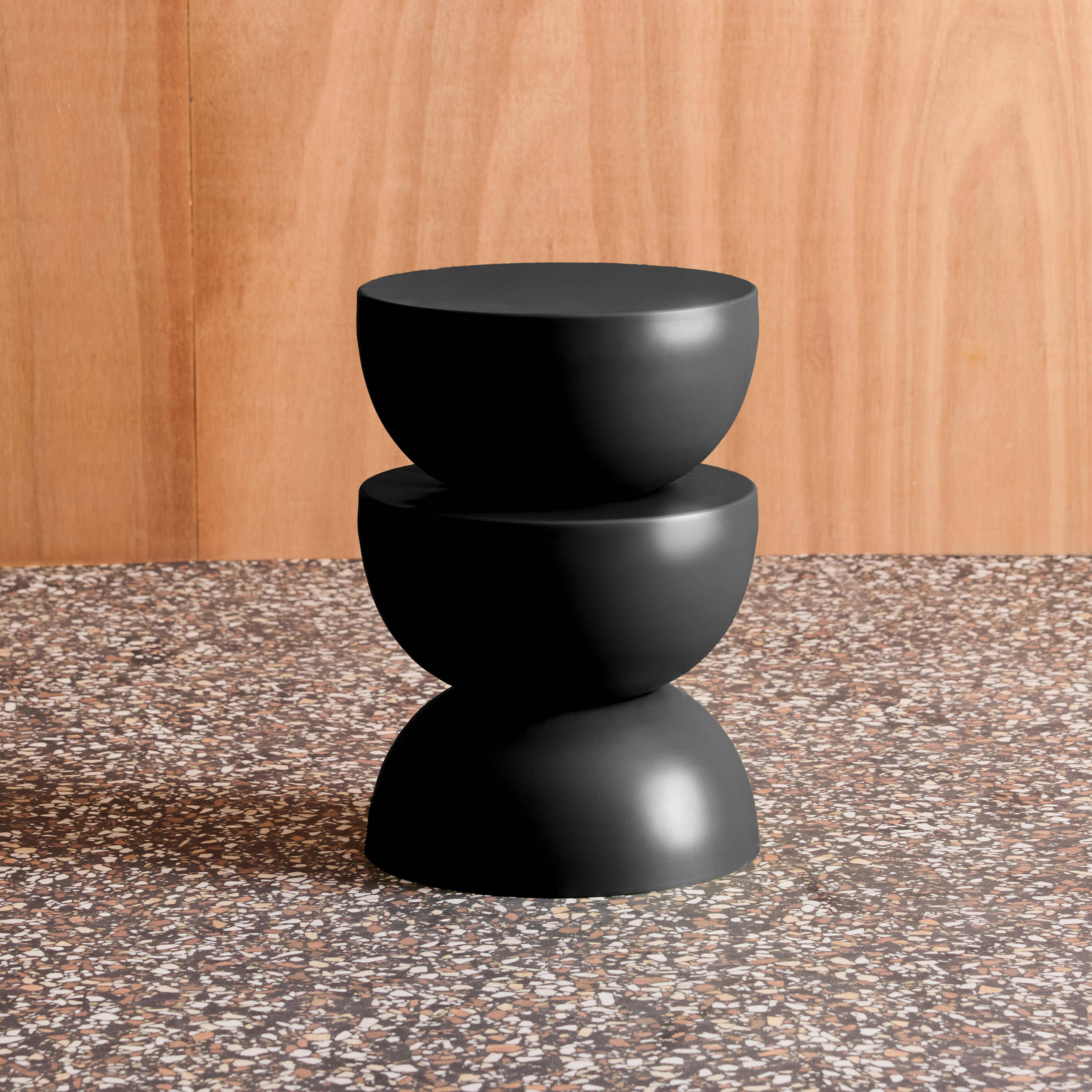 Beistelltisch, Sofaende, Nachttisch aus Metall, schwarz, Coumba, Ø32 x H 46,5cm Photo5