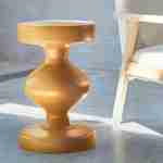 Table d'appoint, bout de canapé, table de chevet en métal, moutarde, Hawa Ø29,5 x H 47cm Photo1