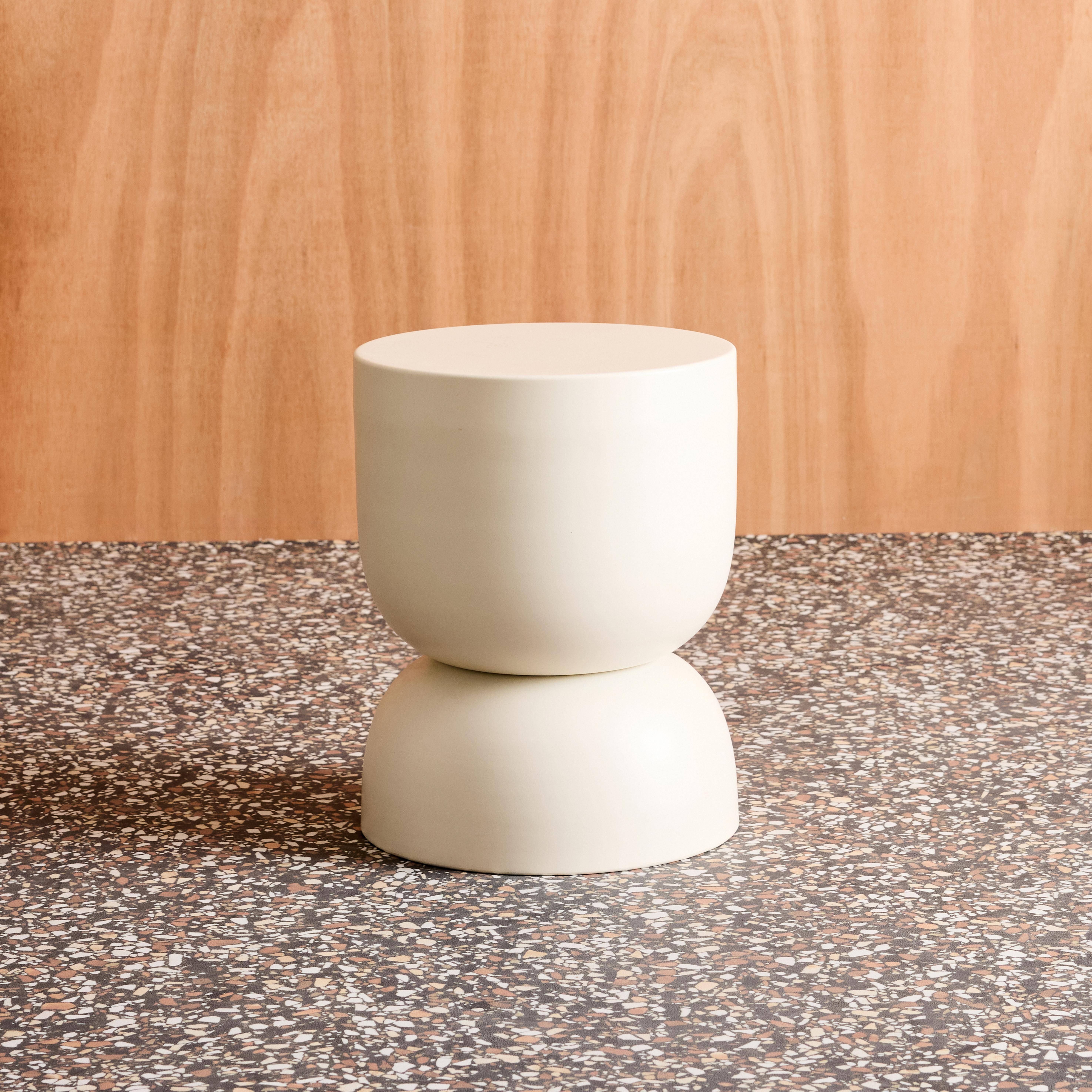 Tavolino, lato divano, comodino metallo, 42cm, Madi, Crema, 32x32x42 cm Photo5