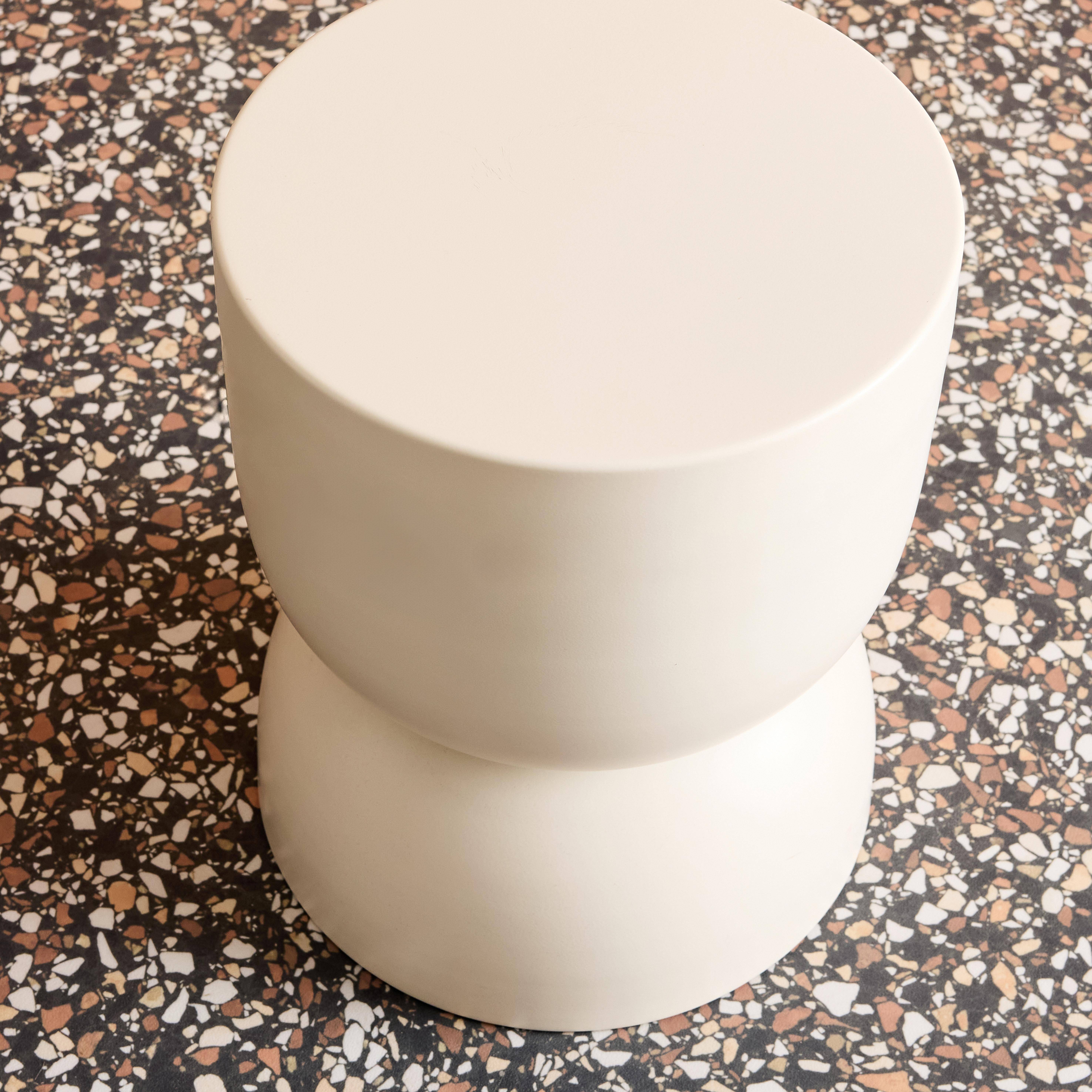 Tavolino, lato divano, comodino metallo, 42cm, Madi, Crema, 32x32x42 cm Photo4