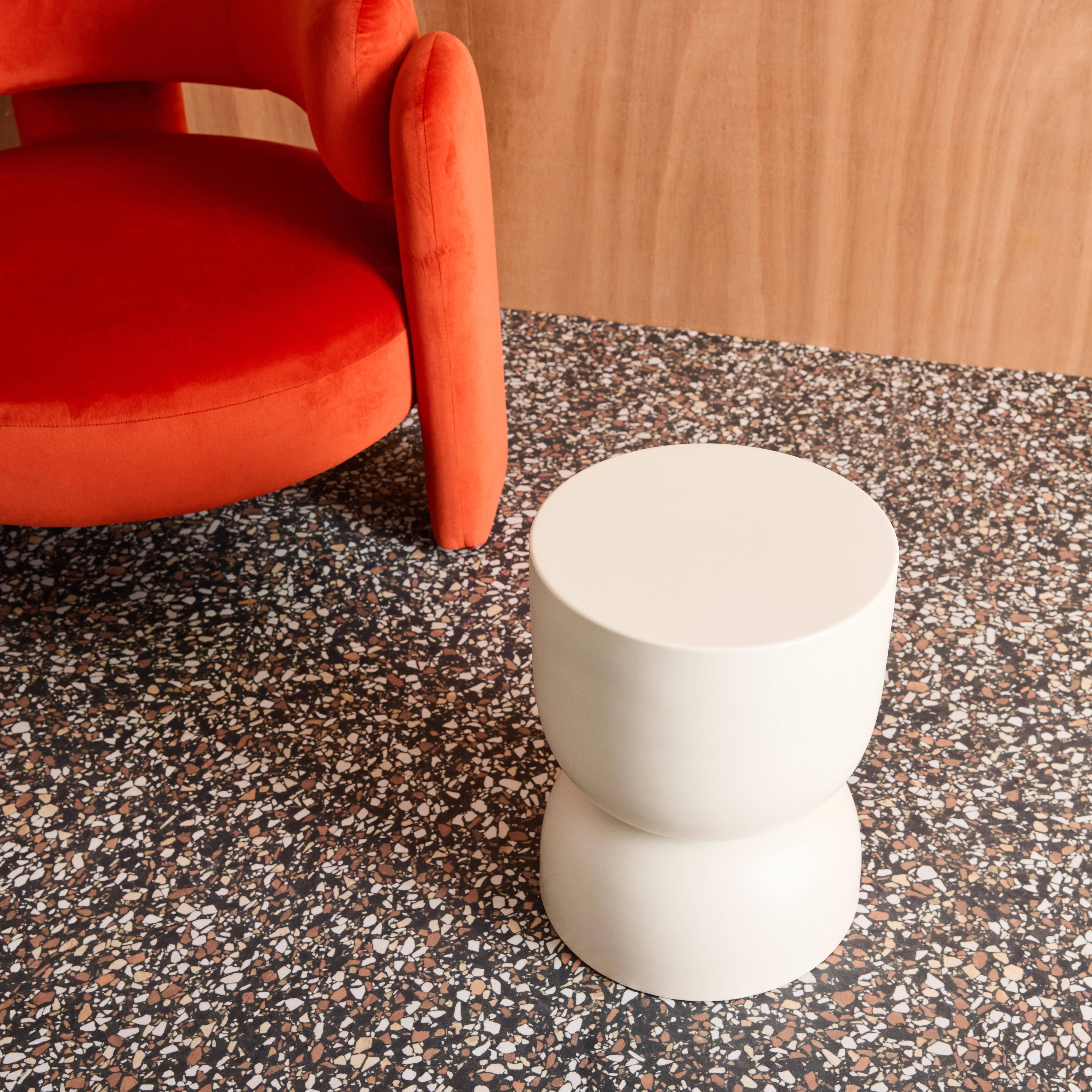 Tavolino, lato divano, comodino metallo, 42cm, Madi, Crema, 32x32x42 cm Photo3