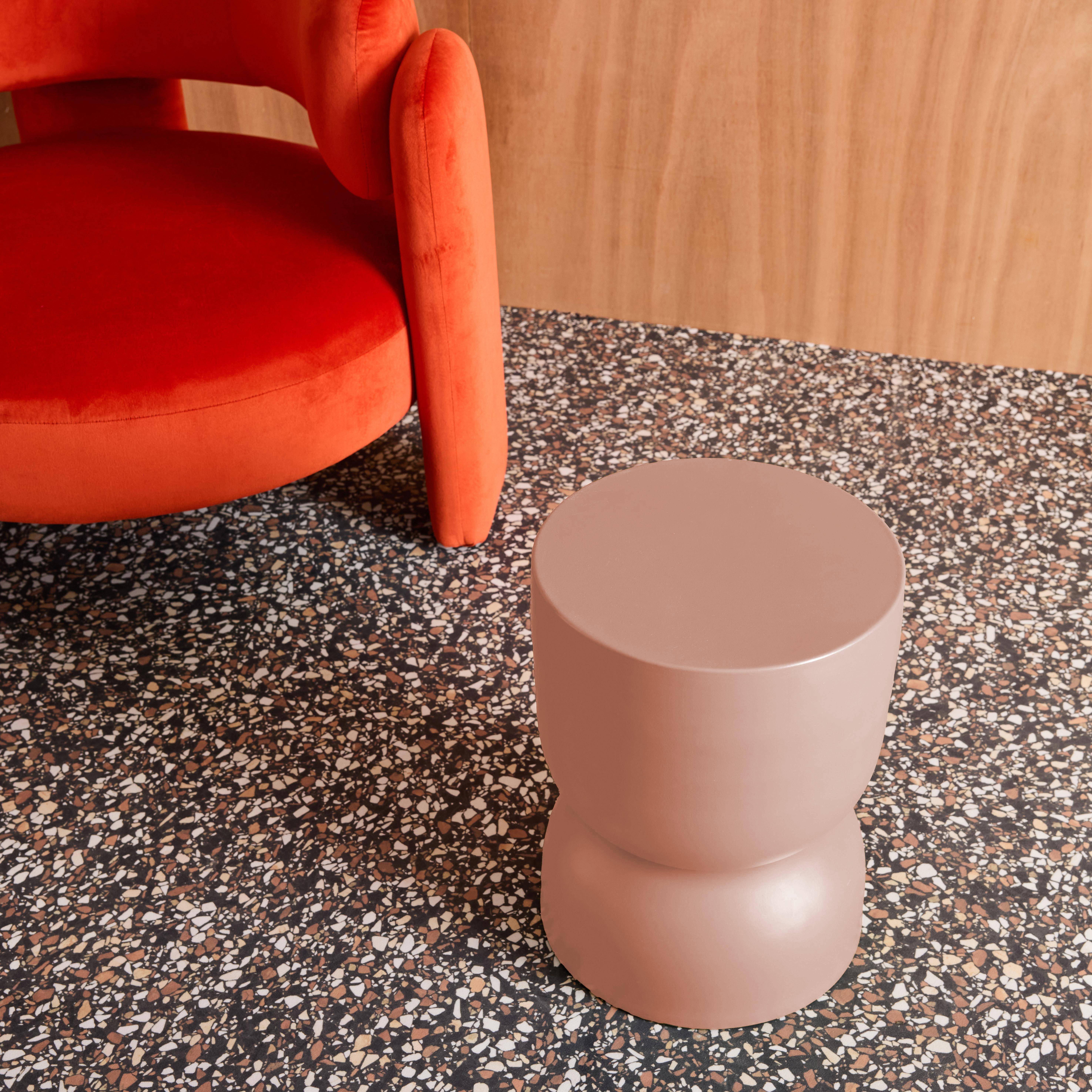 Stolik boczny, stolik nocny z metalu, różowy, Madi Ø32 x wys. 42 cm,sweeek,Photo4