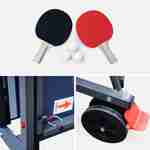 Table de ping pong INDOOR bleue, avec 2 raquettes et 3 balles, utilisation intérieure + Housse en PVC Photo7
