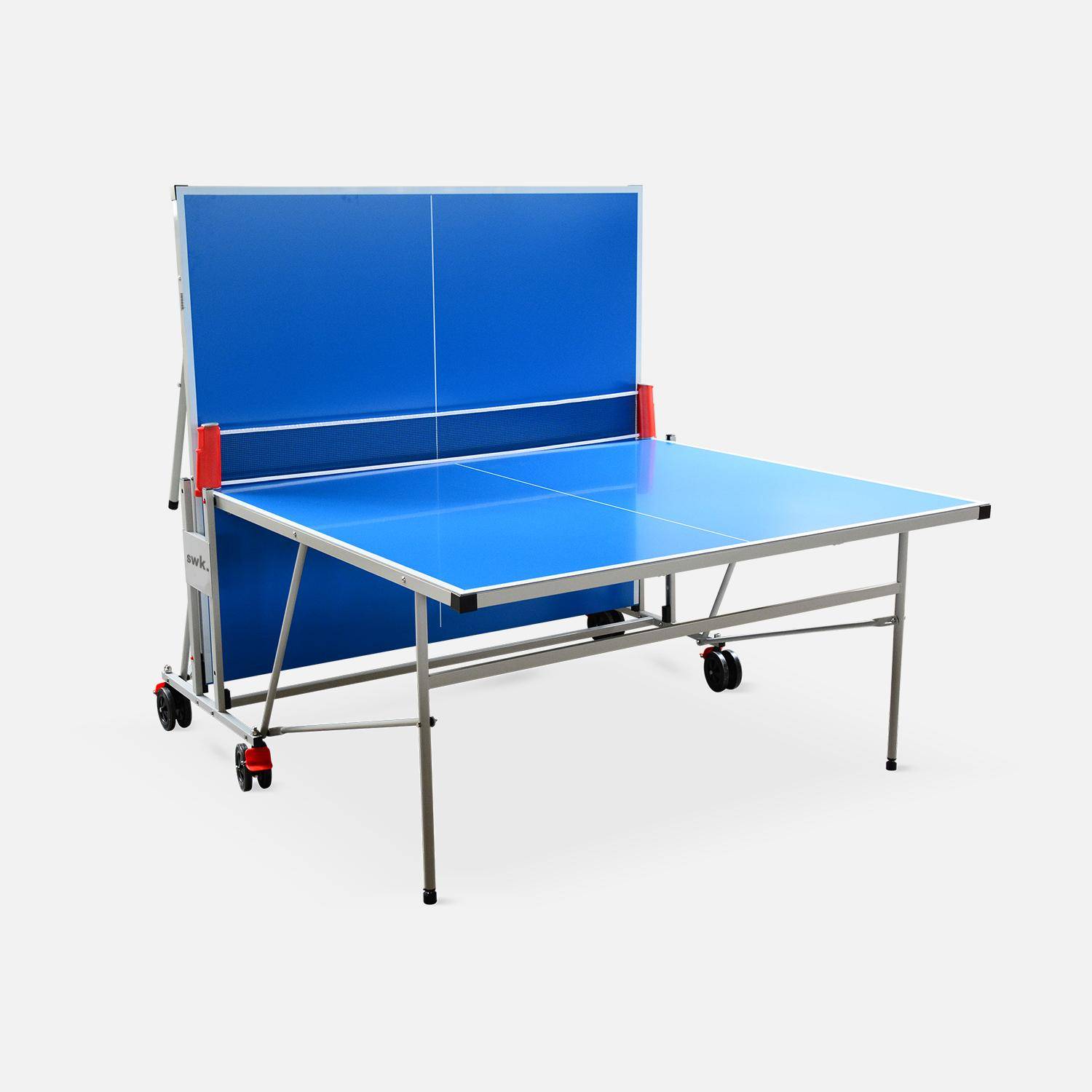 OUTDOOR Tischtennisplatte, mit 2 Schlägern und 3 Bällen, für den Einsatz im Freien + PVC-Hülle Photo4
