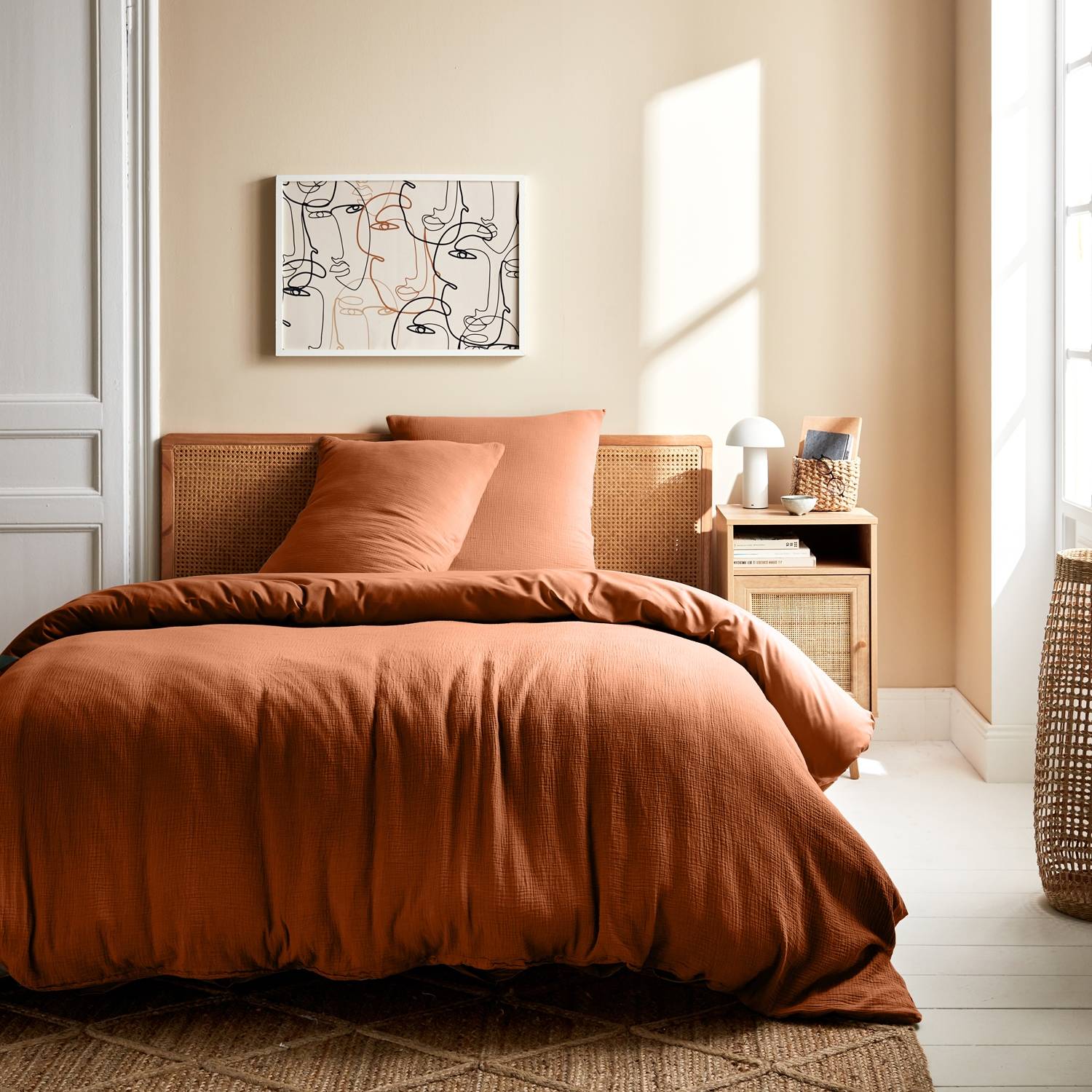 Set De Couette Microfibre Taille Queen NEUF - Couleur Sauge - Literie Douce Et Légère