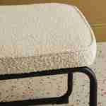 Lot de 2 chaises cantilever bouclette texturée blanc cassé, Maja, L46 x P54,5x H84,5cm Photo4
