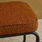 Lot de 2 chaises cantilever bouclette texturée ocre, Maja, L46 x P54,5x H84,5cm Photo3