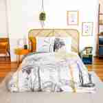 Wendebettwäsche-Set mit Palmenmotiven aus weicher Baumwolle, Palmera, 1 Bettbezug, 2 Kissenbezüge 240x220cm Photo1