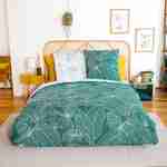 Parure de lit réversible imprimé floral en coton adouci, Selvia, 1 housse de couette, deux taies d'oreiller 240x220cm Photo1