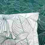 Wendebettwäsche-Set mit Blumendruck aus weicher Baumwolle, 1 Bettbezug, 2 Kissenbezüge 240x220cm -Selvia Photo3