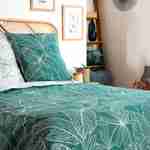 Parure de lit réversible imprimé floral en coton adouci, Selvia, 1 housse de couette, deux taies d'oreiller 260x240cm Photo4