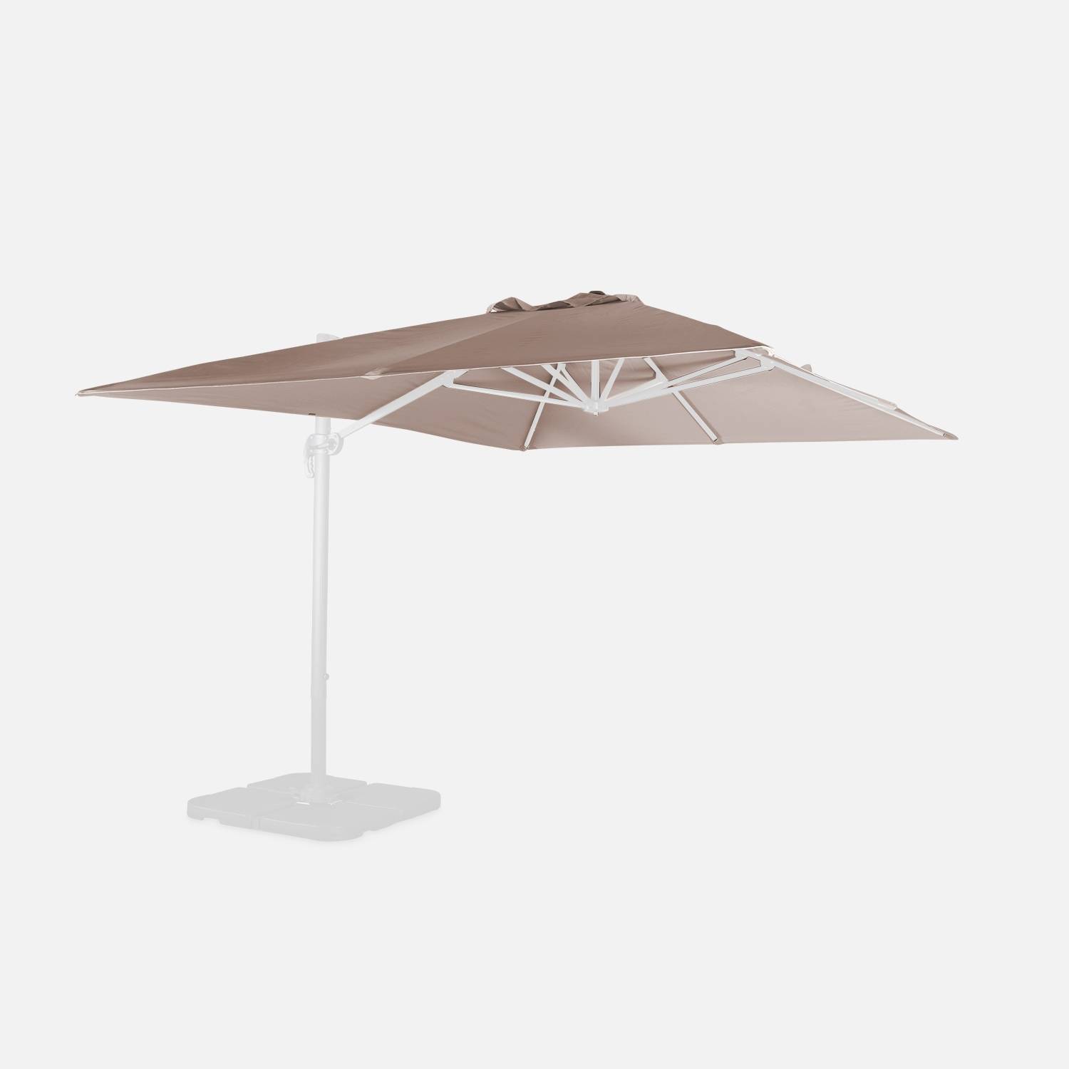 Toile de parasol taupe pour parasol 3x4m Wimereux  | sweeek