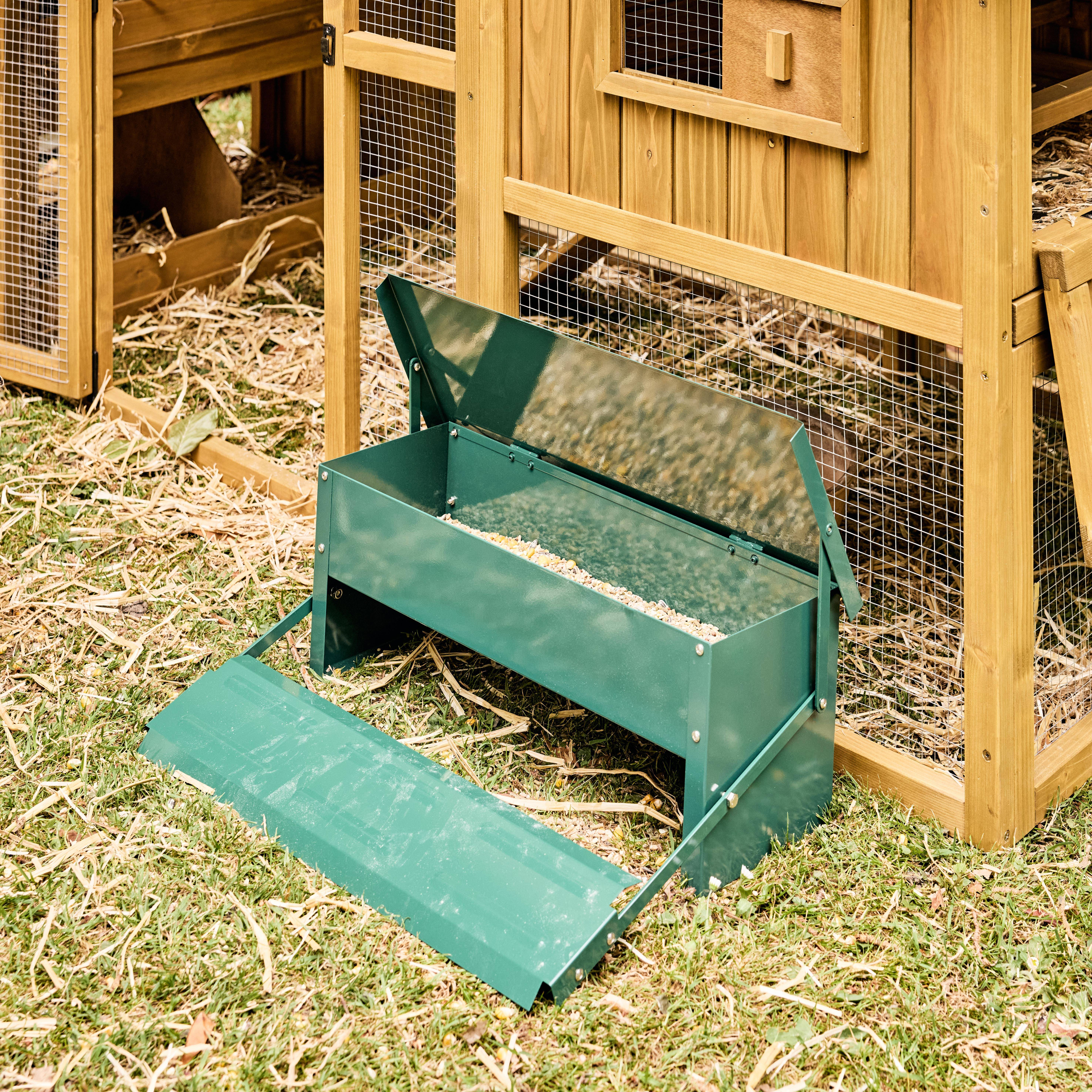 Automatic chicken feeder, 5kg, Chicken feeder, Green, 51x35x18.5 cm Photo5