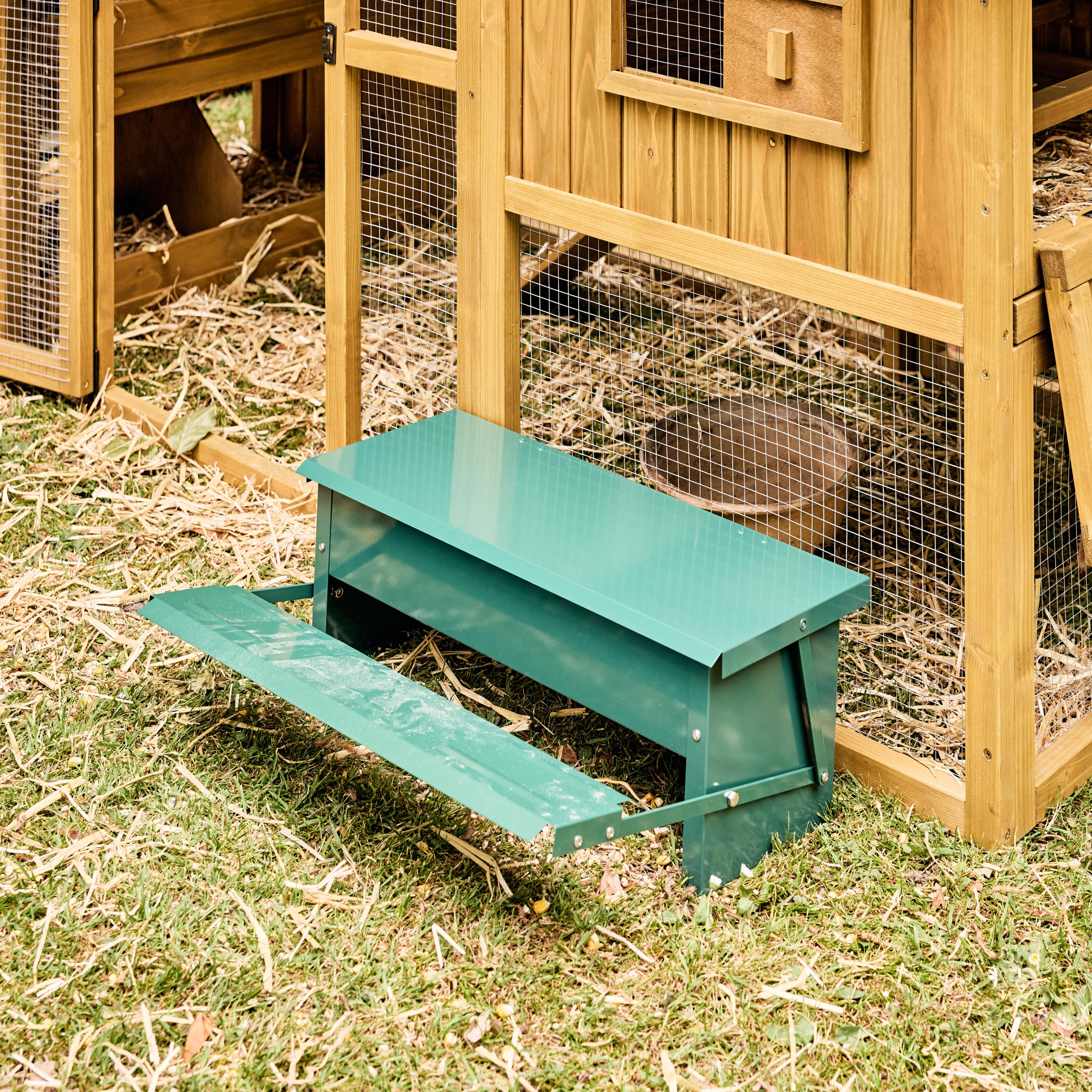 Automatic chicken feeder, 5kg, Chicken feeder, Green, 51x35x18.5 cm Photo2