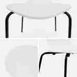 4er Set weiße stapelbare Retro-Stühle, Hevea-Holz und Sperrholz, Stahlbeine, Naomi, B 43 x T 48 x H 87cm Photo7