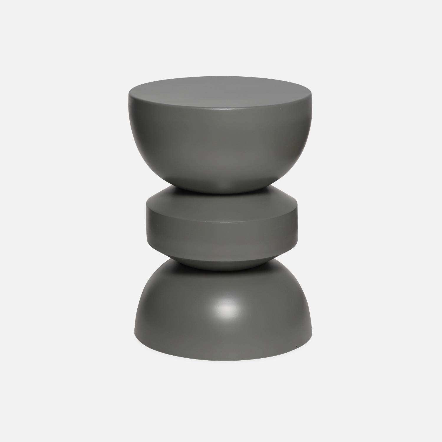 Tavolino in metallo grigio scuro Ø32 | sweeek